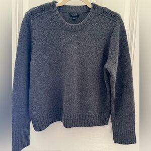 J. Crew Charcoal Cashmere Crew Neck Sweater